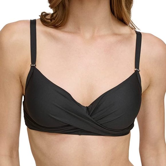 Calvin Klein womens Twist Underwire Bikini Swimsuit Top Sz M - Picture 1 of 6